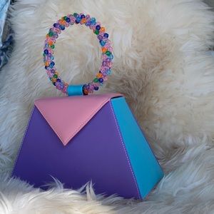Susan Alexandra Pastel Bubble Bag w/ Beaded Handle